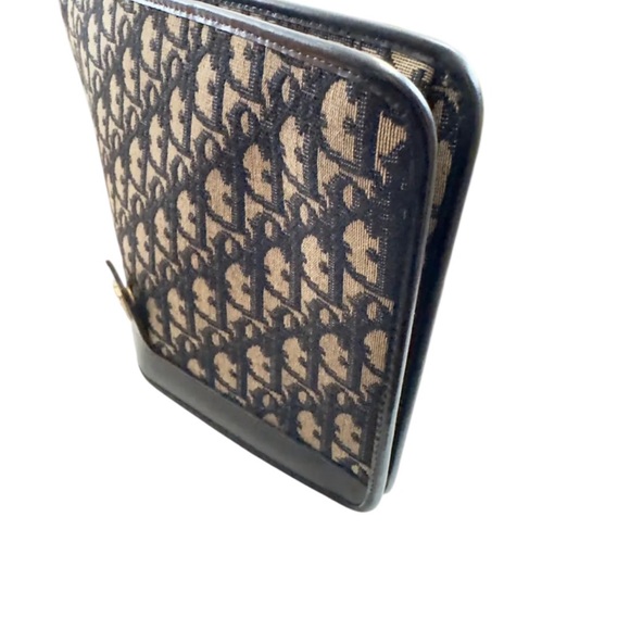 SOLD! Authentic Dior Trotter Beige and Navy Blue Clutch - Picture 5 of 8